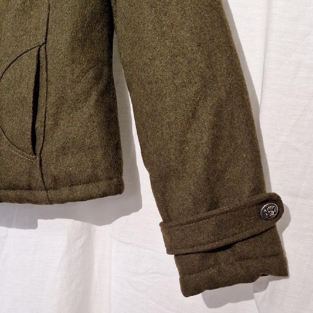 Wool Double-Breasted Pea Coat, Cropped, Members brand Sz 8 NWOT - Picture 5 of 12